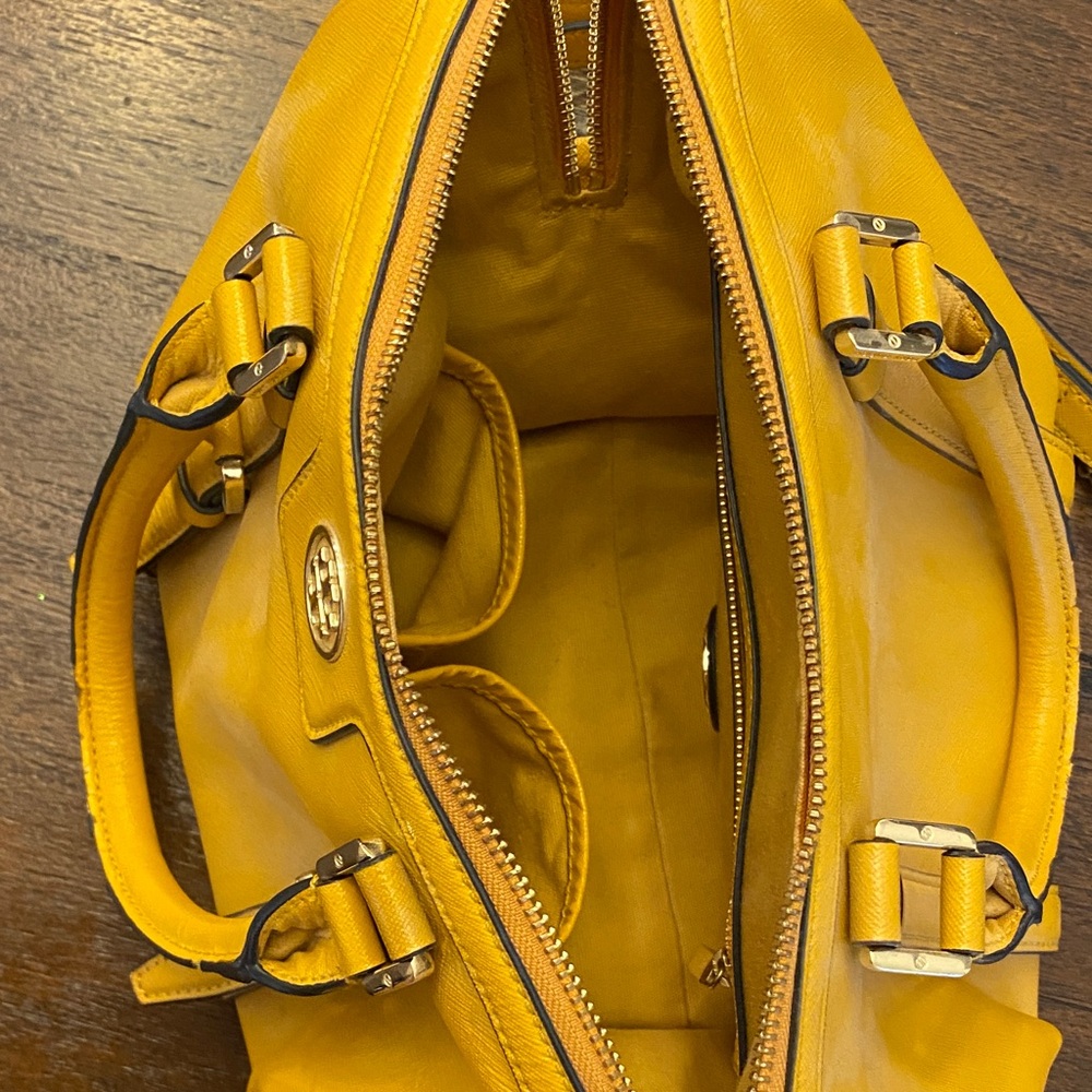 Tory Burch Yellow Leather Satchel - Picture 5 of 9